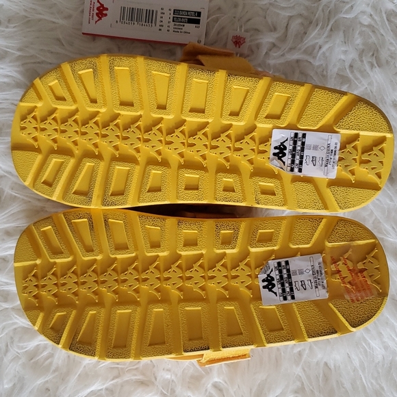 Kappa Unisex 222 Banda Mitel 4 Yellow-White Sandal Slide Size 9 - Picture 7 of 12